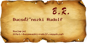 Bucsánszki Rudolf névjegykártya