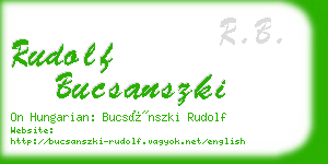 rudolf bucsanszki business card